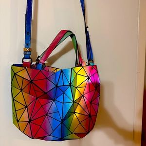Hologram multi color purse